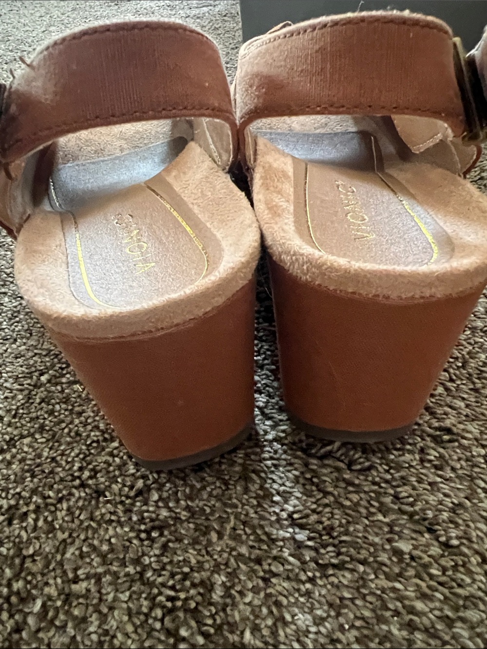 Vionic Tan Suede Open-Toe Slingback Mules - Picture 4 of 7